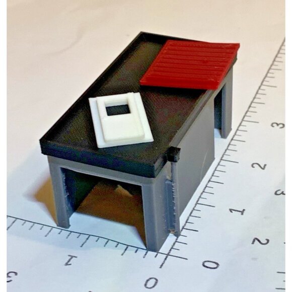 HO Scale Maintenance Garage Railroad Utility Building Model Train Kit 1:87 - Picture 2 of 2